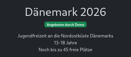 Ansicht auf der Startseite